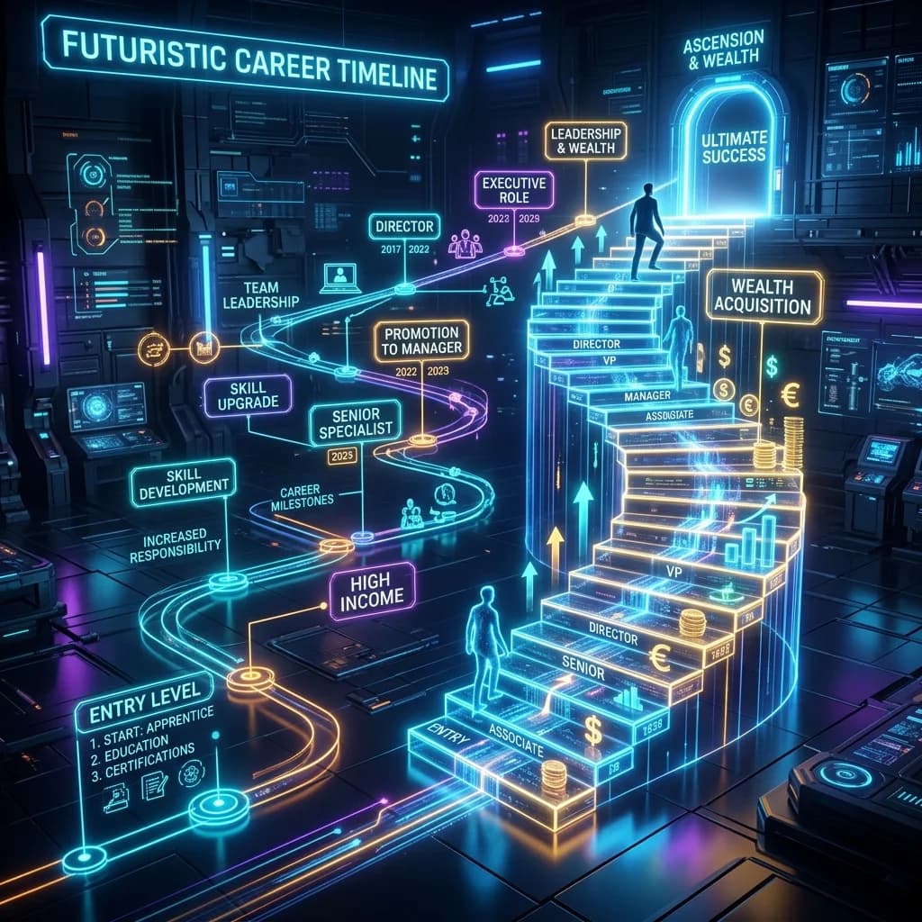 Futuristic Career Progression Timeline