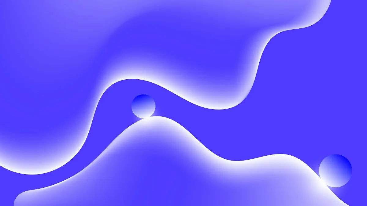 Smooth blue wave shapes with soft light, the kind of abstract background motion designers animate